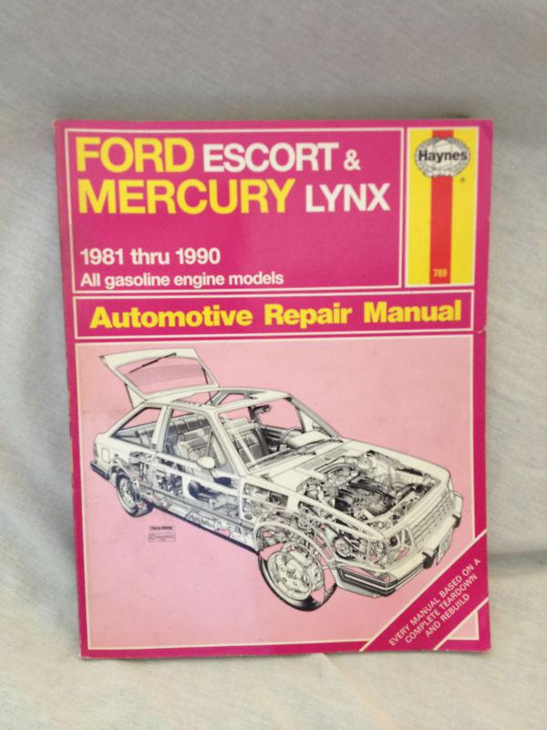 Purchase Haynes Repair Manual Ford Escort And Mercury Lynx 1981 1990 In Garden City Missouri 5116