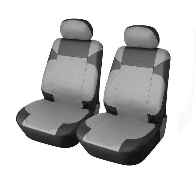 Front car seat covers compatible with isuzu 153 bkgray