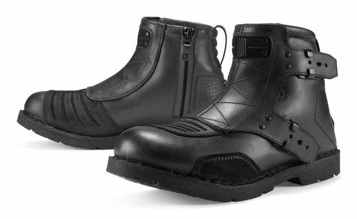 New icon one-thousand/1000 el bajo adult leather boots, johnny black, us-8