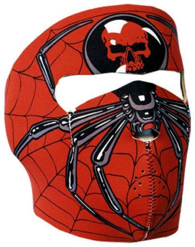 Hot leathers spider neoprene full face mask on side fits most reversible