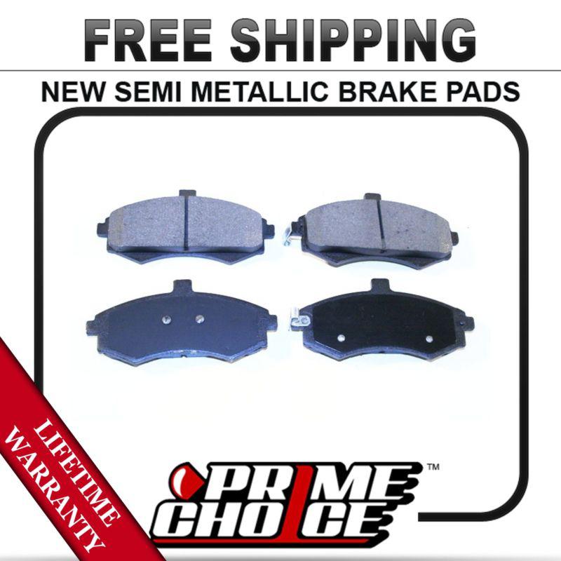 Front semi metallic disc brake pad kit full set with lifetime warranty