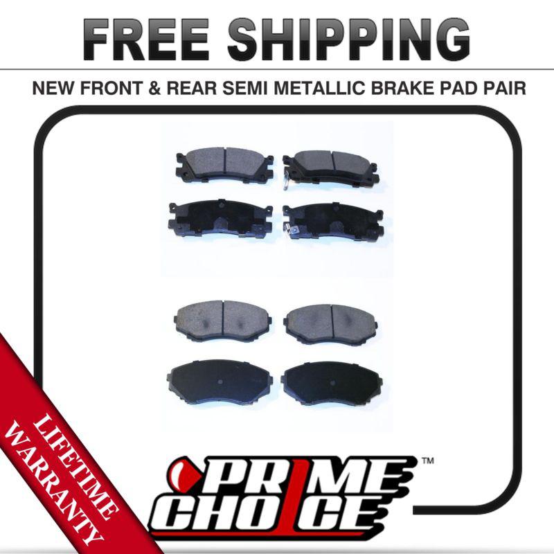 Complete set of front and rear premium brake pads with lifetime warranty