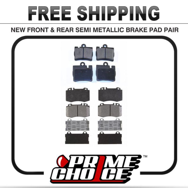 Premium front & rear metallic disc brake pads 2 full complete sets 4 pair 8 pads