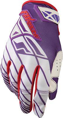 Fly kinetic gloves white/red/purple sz 4 367-41904