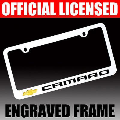 Chevy *camaro* chrome license plate frame tag holder