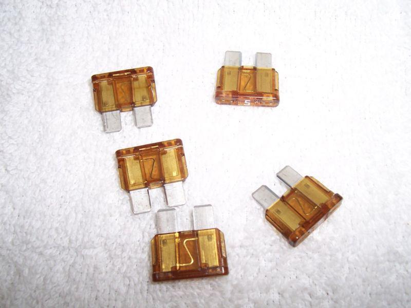 Standard ato/atc blade type fuses - 5 amp, lot/10