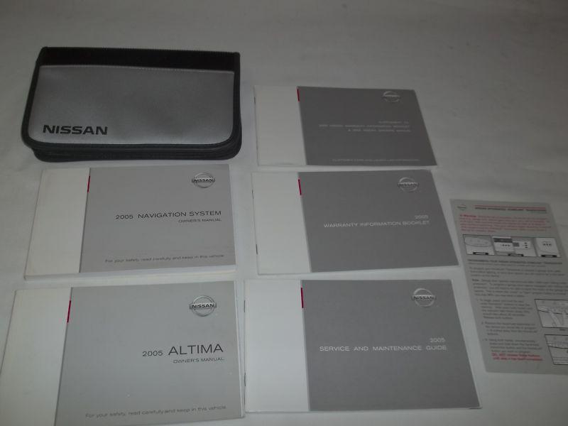 2005 nissan altima owner manual 8/pc.set+ navigation & nissan premium case.