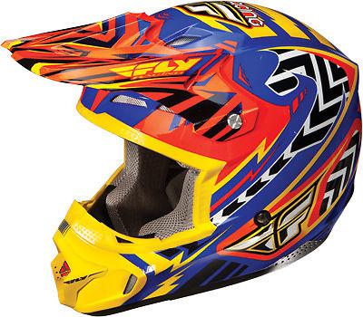 Fly kinetic short helmet blue/yellow/orange m 73-3488m