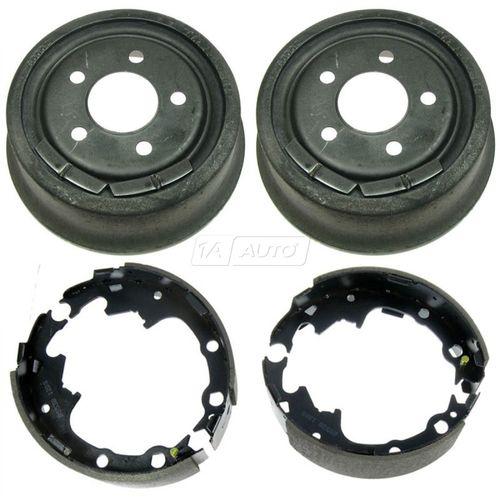 Jeep wrangler pickup truck 9" rear brake drum & bonded shoe set pair kit