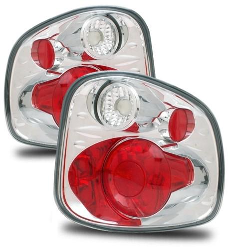 01-03 ford f150 flareside clear chrome altezza aftermarket tail light brake lamp