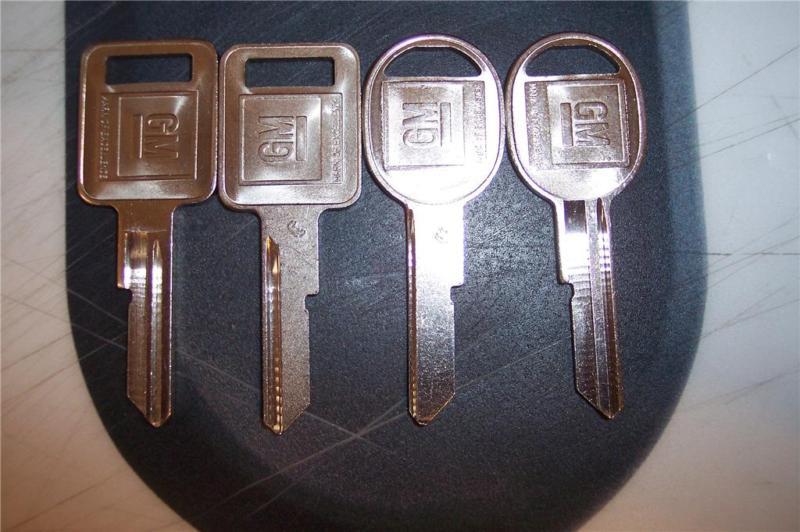 4 gm oem keys for corvette 69-73-77-81 e&h #1