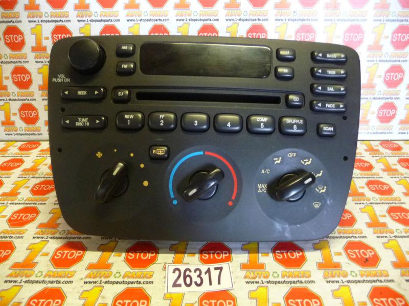 01 02 03 mercury sable cd player am/fm radio w/ ac heater climate control oem