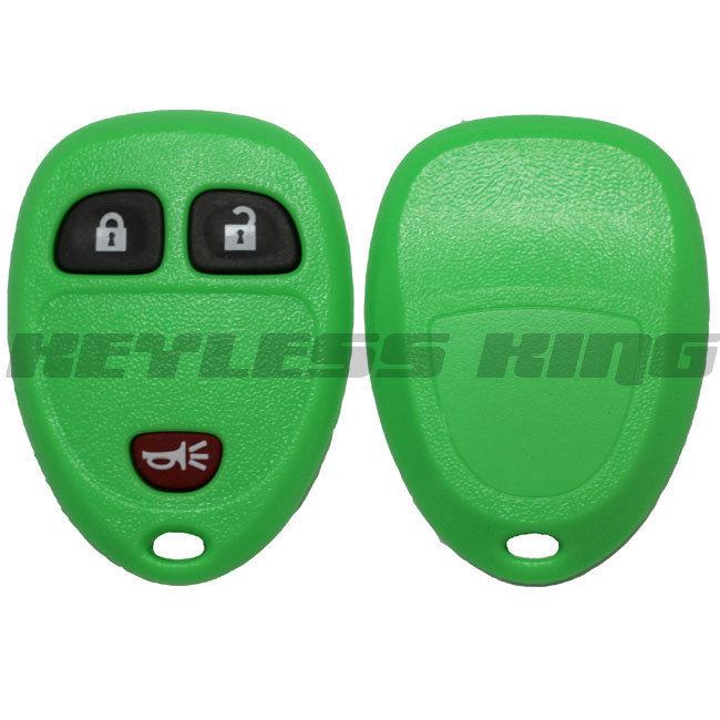 New green replacement keyless remote key fob clicker shell case pad for 15777636