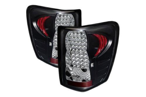 Spyder altjhjgc99 black euro tail lights rear stop lamps w leds 2 pcs 1 pair