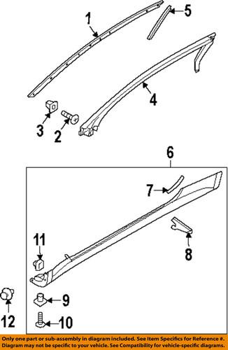 Hyundai oem 877522m000 exterior-rocker molding