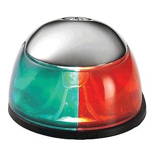 Brand new - attwood 2-mile deck mount, bi-color red/green combo - 12v - stainles
