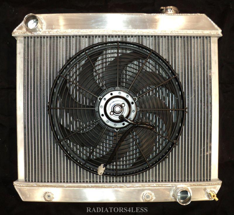 New 3 row all aluminum radiator w/ 16" fan 61 62 63 64 65 66 pontiac olds cars