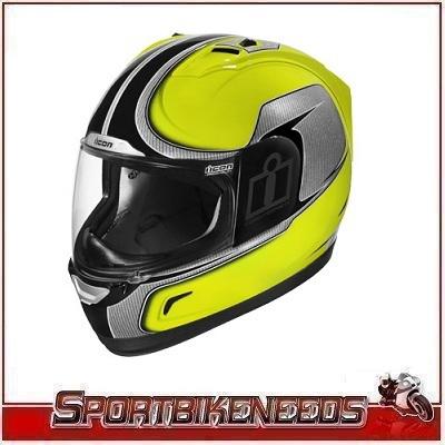 Icon alliance hi-viz yellow black helmet medium md