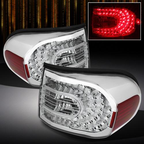 07-11 toyota fj cruiser full led tail lights lamps chrome clear pair left+right