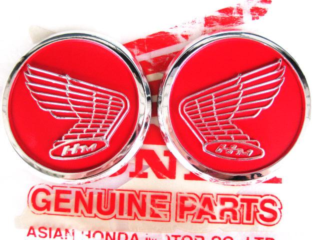 Honda gorilla monkey z50j z50 fuel tank emblem chrome-red 1 set