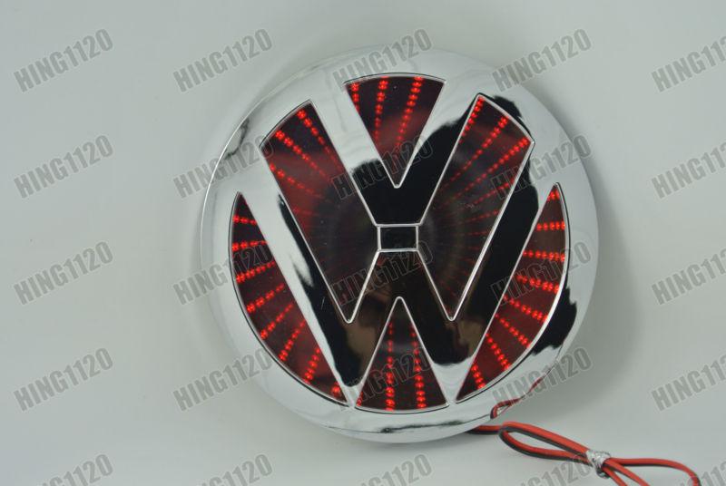 Vw bora cc 110mm red 3d led light truck logo emblem tail car badge lamp sticker