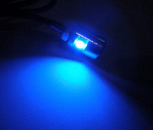 Gau 2x blue led motorcycle stud light licence plate universal fit waterproof