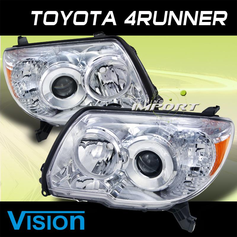 06 07 08 09 left+right chrome headlights toyota sr5/4runner limited 2006-2009