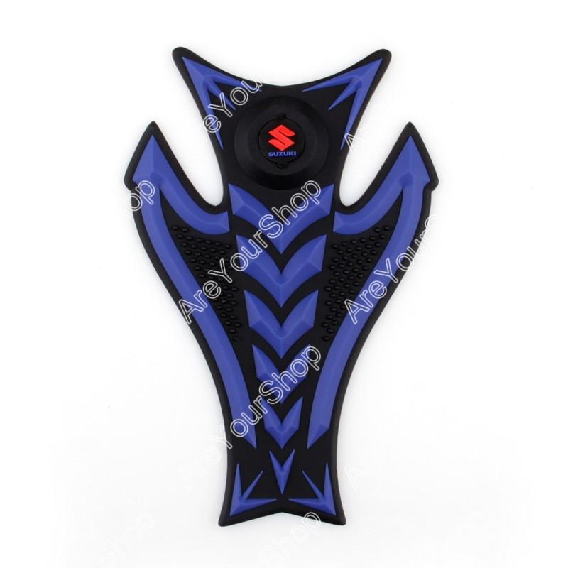 3d rubber tank pad protector gas moto suzuki gsxr 600 750 1000 1300 sv650 blue