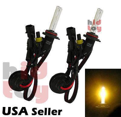 9005-hb3 3000k yellow hid conversion 2 bulb #hd5 headlight light lamp high beam