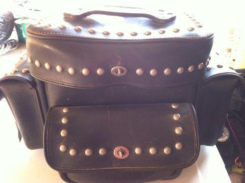 Leather motorcycle bag