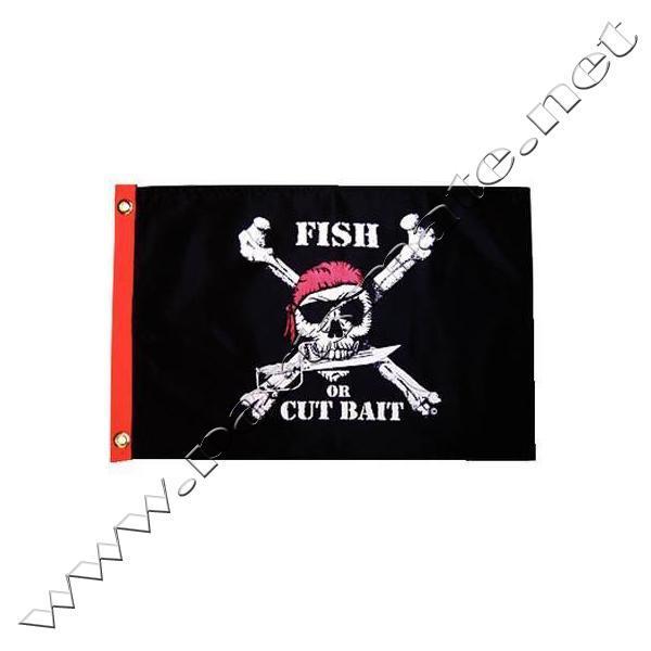 Taylor 1806 pirate head flags / fish or cut 12x18 nylon flag