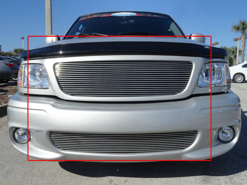 Viogi fit:99-03 ford f-150 lightning billet grille combo