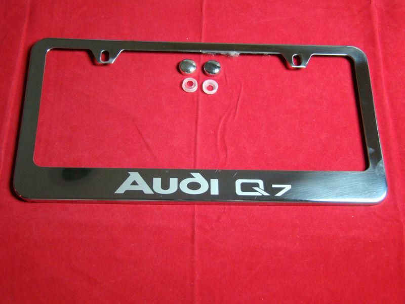 Audi q7  license plate frame stainless steel chrome