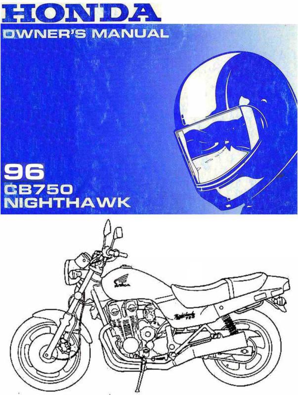 1996 honda cb750 night hawk motorcycle owners manual -honda cb 750 nighthawk