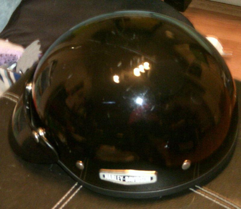 Harley davidson kickstart motorcycle helmet gloss black size xsmall xs 