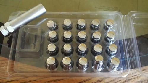 Chrome spline drive/tuner/small diameter wheel/lug nuts, cone seat, qty 20