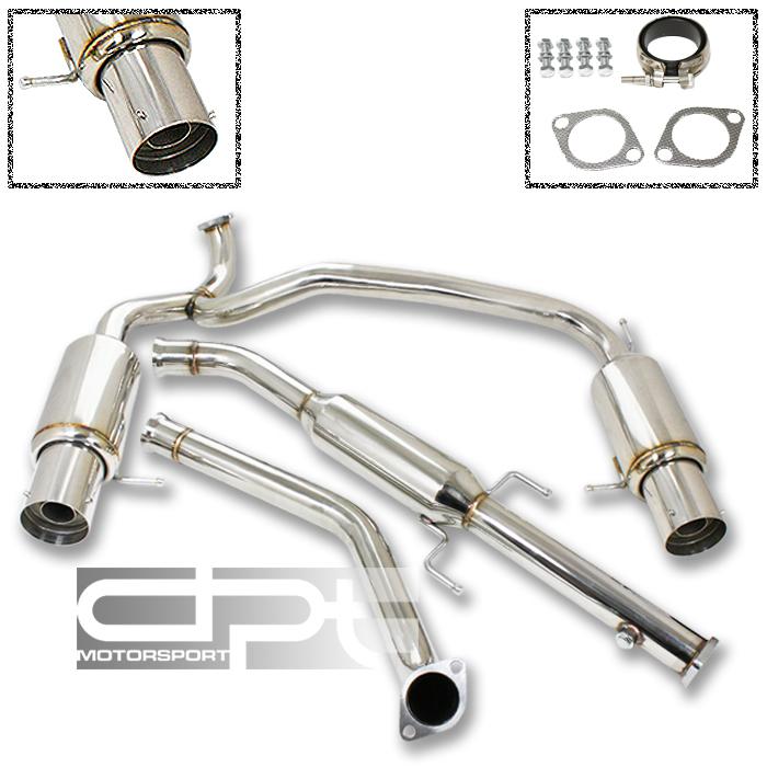 Gk gt/se coupe 2.7l stainless catback exhaust dual muffler 4" tip+silencer+bolts