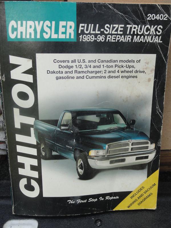 Chilton repair manuals