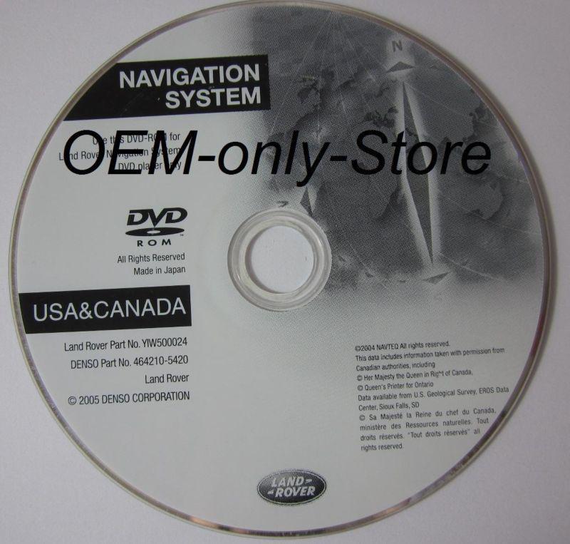 Genuine 2005 land rover lr3 lr 3 se hse navigation dvd map disc u.s canada