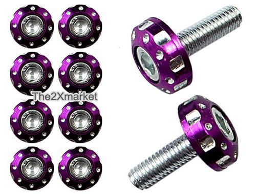 10 purple 6mm screws motorcycle decoration windscreen fairing bodywork universal