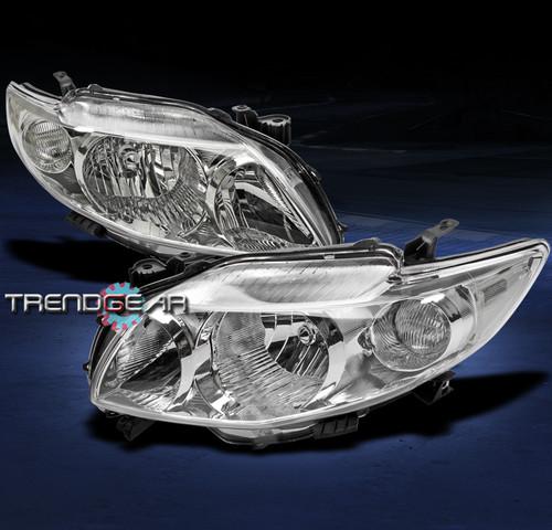 09-10 toyota corolla crystal jdm chrome head light ce le s xle xrs corner signal