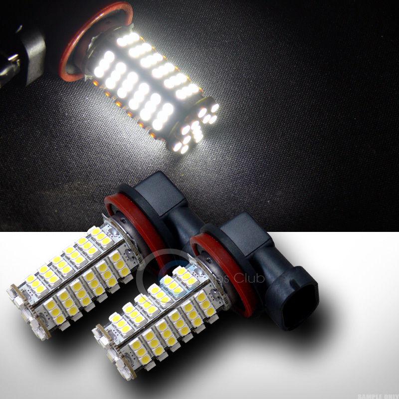 New 2pc white h11 socket 102x 3528 smd led car fog/driving light lamp bulbs 12