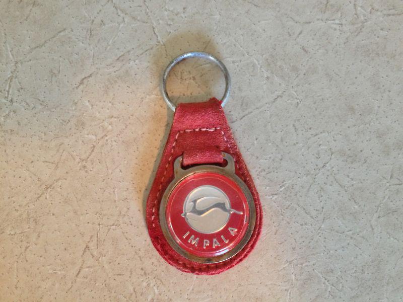 Nos 1970's chev impala leather keyring keychain new vintage tag