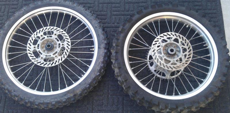 1998 kawasaki kx250 kx 250 oem wheels set complete