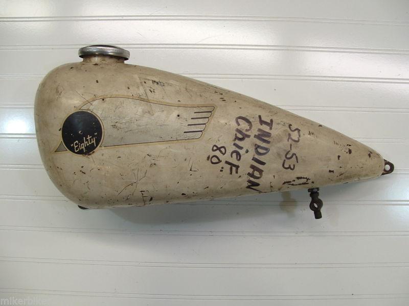 Indian chief gas tank 1952 - 1953 left side only original paint & decal