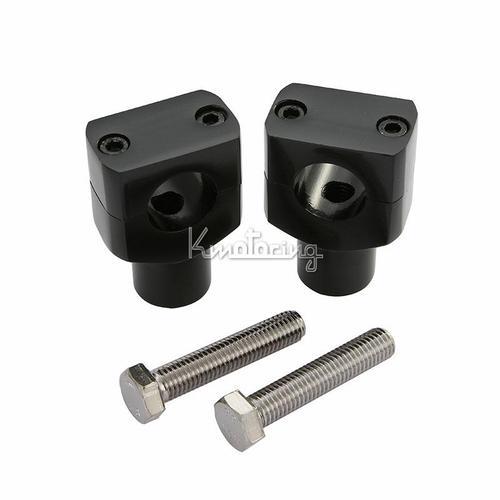 Black billet 1" handlebar risers for honda suzuki yamaha new harley 