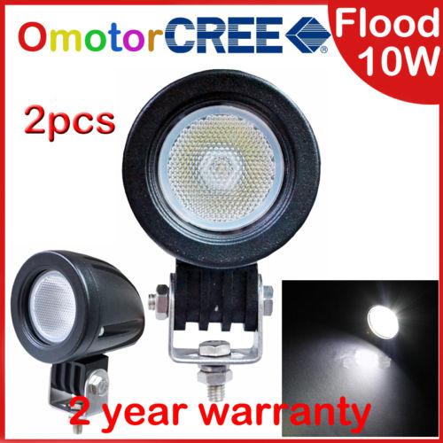 2x 10w cree led flood work light off road lights car vehicle jeep truck bike atv