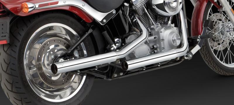 Vance & hines straightshot slip-on mufflers harley softail fxst 00-06 16821