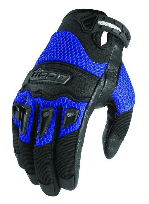 Icon twenty-niner motorcycle gloves blue md/medium