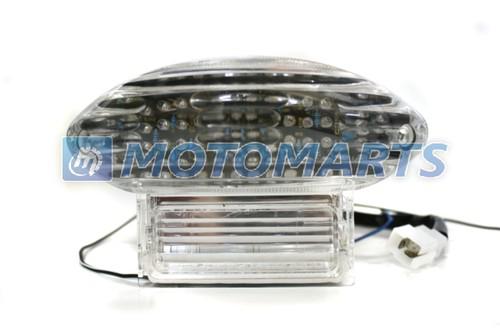 Clear led tail light for suzuki hayabusa gsxr1300 99-05 06 07 with turn signal